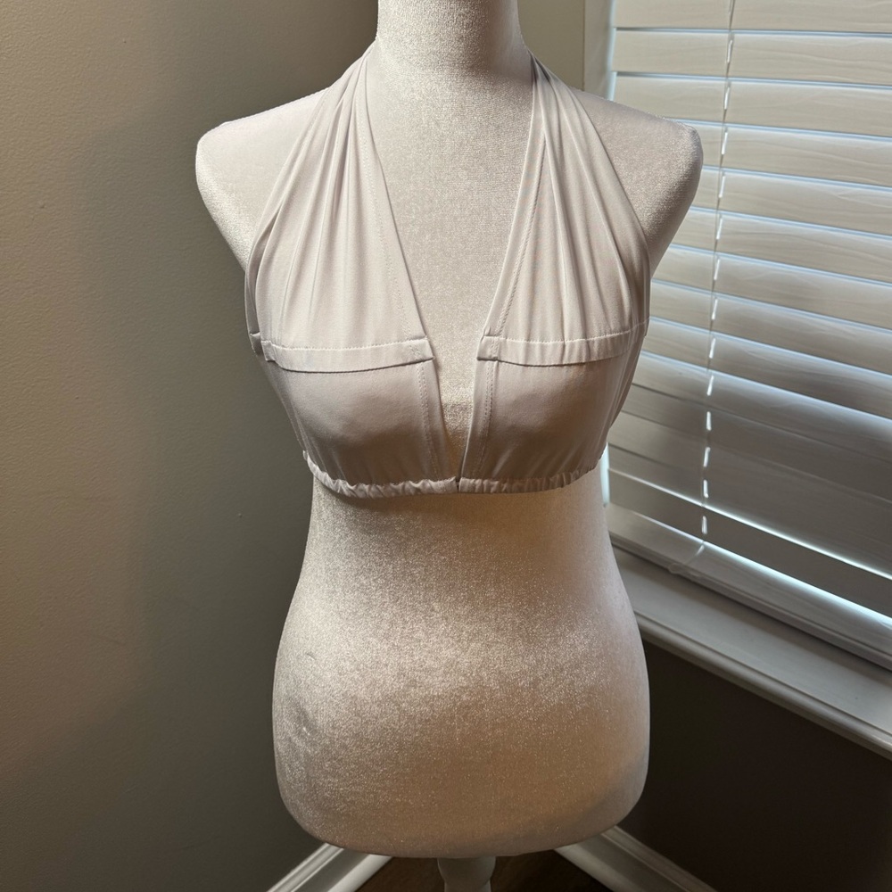 Elegant Cream tie back Halter Bralette
